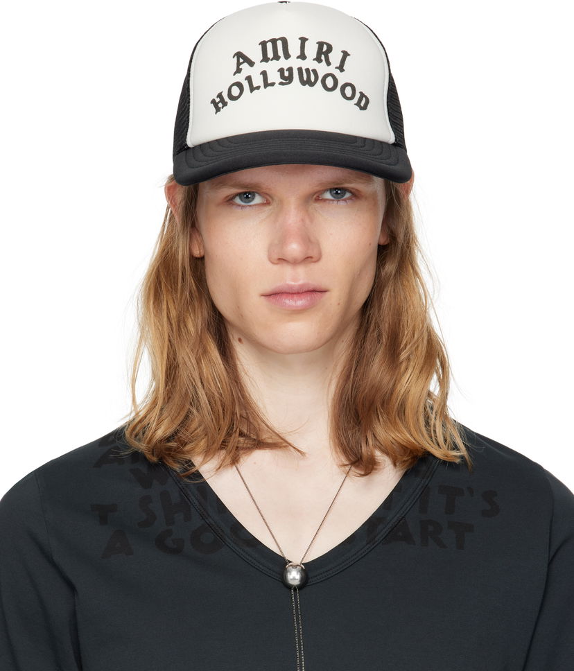 Korkki AMIRI Trucker Cap 'Hollywood' Valkoinen | AMHATR1025