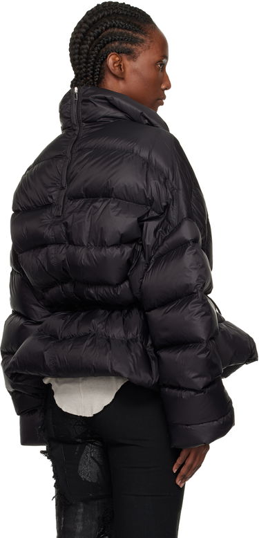 Puffer takki Rick Owens Concordians Sail Down Puffer Jacket with Drawstring Waist Musta | RP02E4769 NPD1, 2