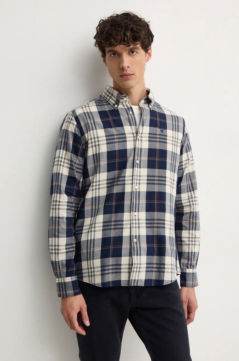 Paita Barbour Edgar Slim Fit Button-Down Shirt Sininen | MSH5355