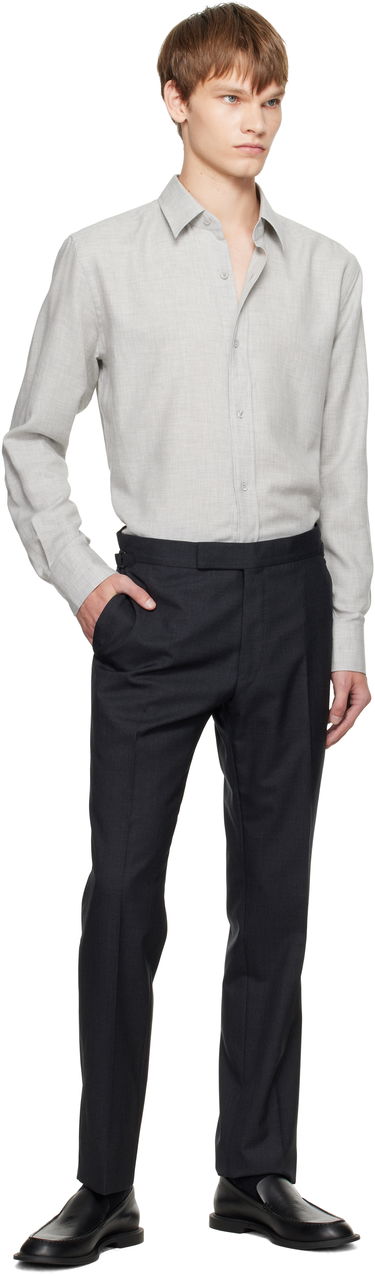 Paita Tom Ford TOM FORD Cashmere Melange Fluid Fit Shirt Harmaa | HRN001-FMC247, 4