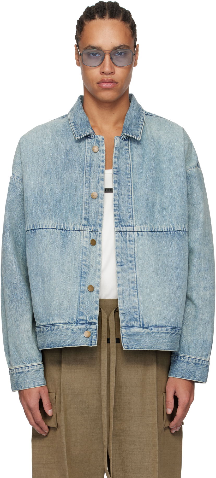 Takki Fear of God Fear of God Trucker Denim Jacket Sininen | FGE230-318DNM