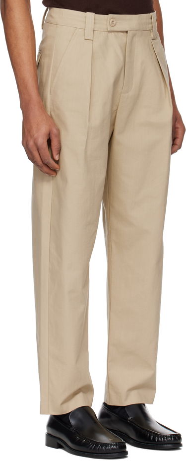 Housut A.P.C. A.P.C. Renato Pleated Trousers Beige | COHFU-H08428, 1