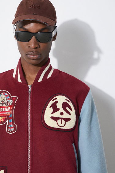 Bomber-takki BBC IceCream ICECREAM Diner Team Varsity Bomber Jacket Burgundia | IC24106, 4