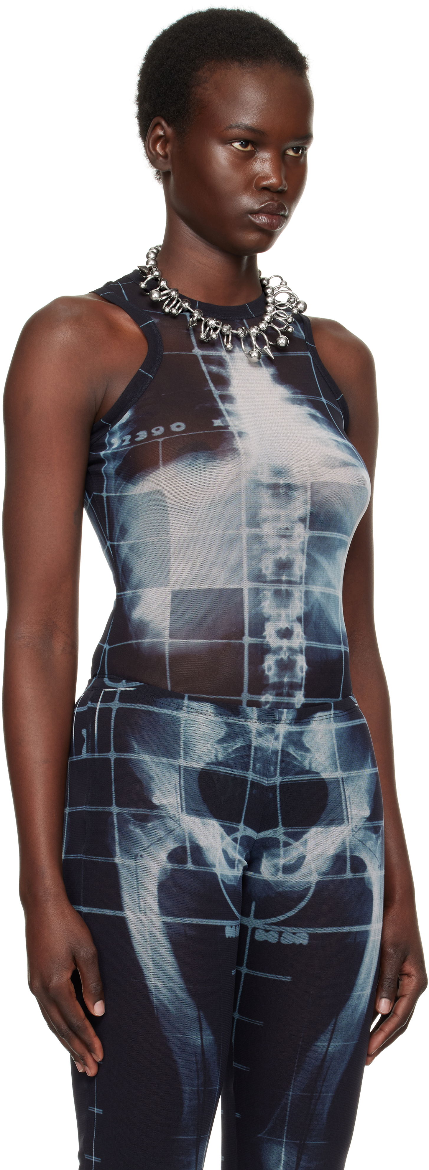 Leggingsit Jean Paul Gaultier Jean Paul Gaultier 'The Squeletor' Bodysuit Musta | 25/33-F-BD058-T580-005956, 1