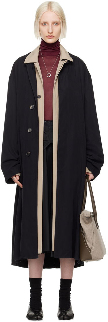 Takit Maison Margiela Black Peached Trench Coat Musta | S51AH0184 M35137, 0
