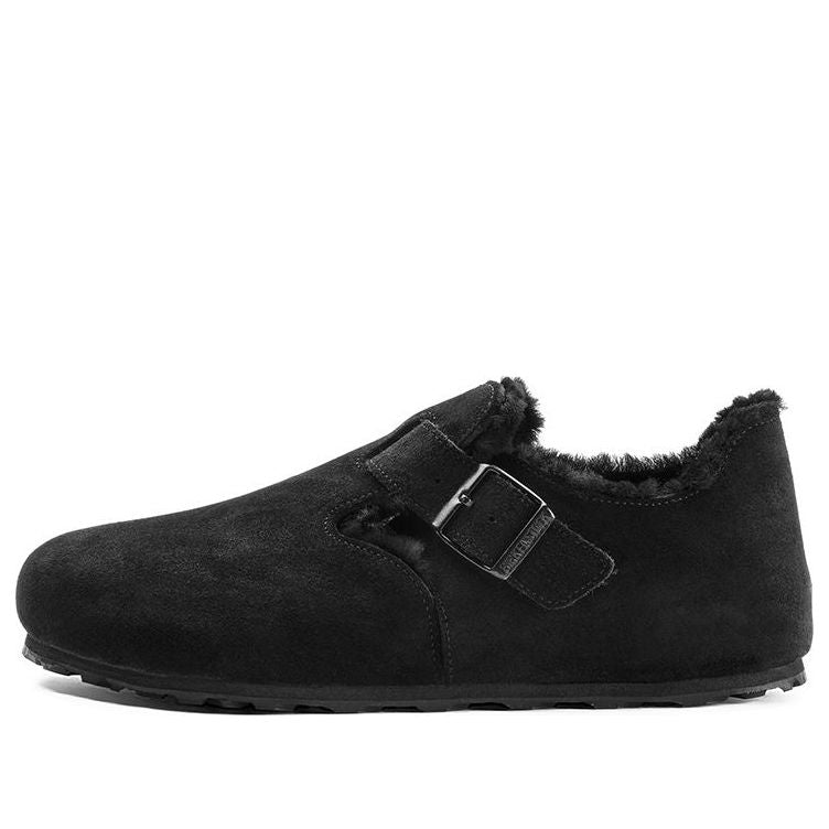 Tennarit ja kengät Birkenstock London Shearling Suede Narrow Fit Sandals Musta | 1014961