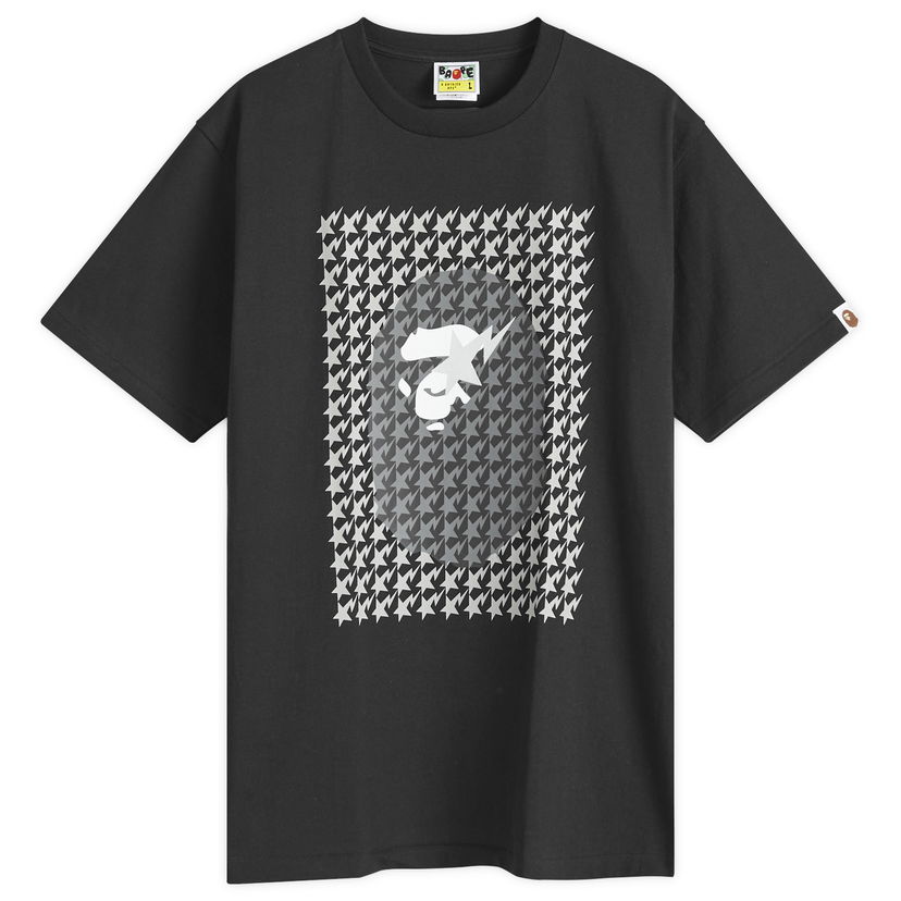 T-paita BAPE Houndstooth Ape Head Graphic T-Shirt Black Musta | 001TEK801035M-BK2