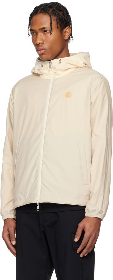Huppari Moncler Moncler Fleece Zip-Up Reversible Hoodie Beige | K10918G0002180093, 3