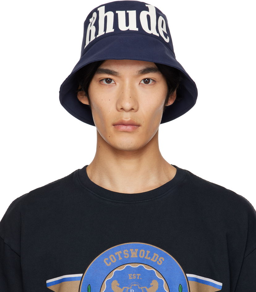 Hattu Rhude Logo Bucket Hat Tummansininen | RHPF25HA02747