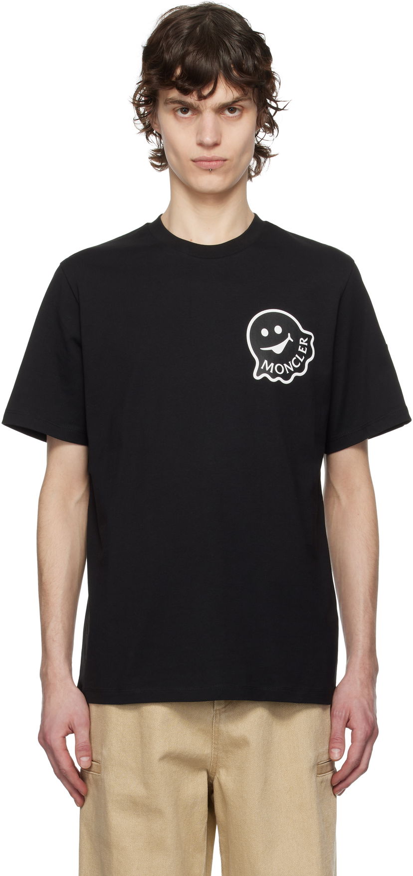 T-paita Moncler Moncler Creativo Graphic T-Shirt Musta | K10918C0001889AJS