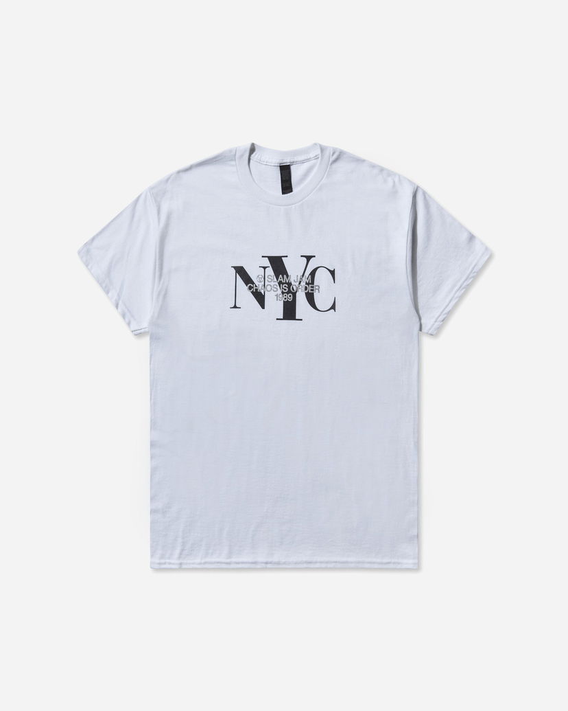 T-paita Slam Jam NYC Slam Jam Chaos Is Order T-Shirt Valkoinen | SJNYCTEE1 WHT