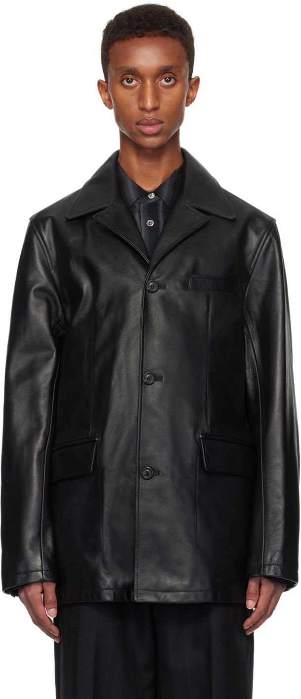 Takki OUR LEGACY Our Legacy Alley Leather Jacket Musta | M4249AH