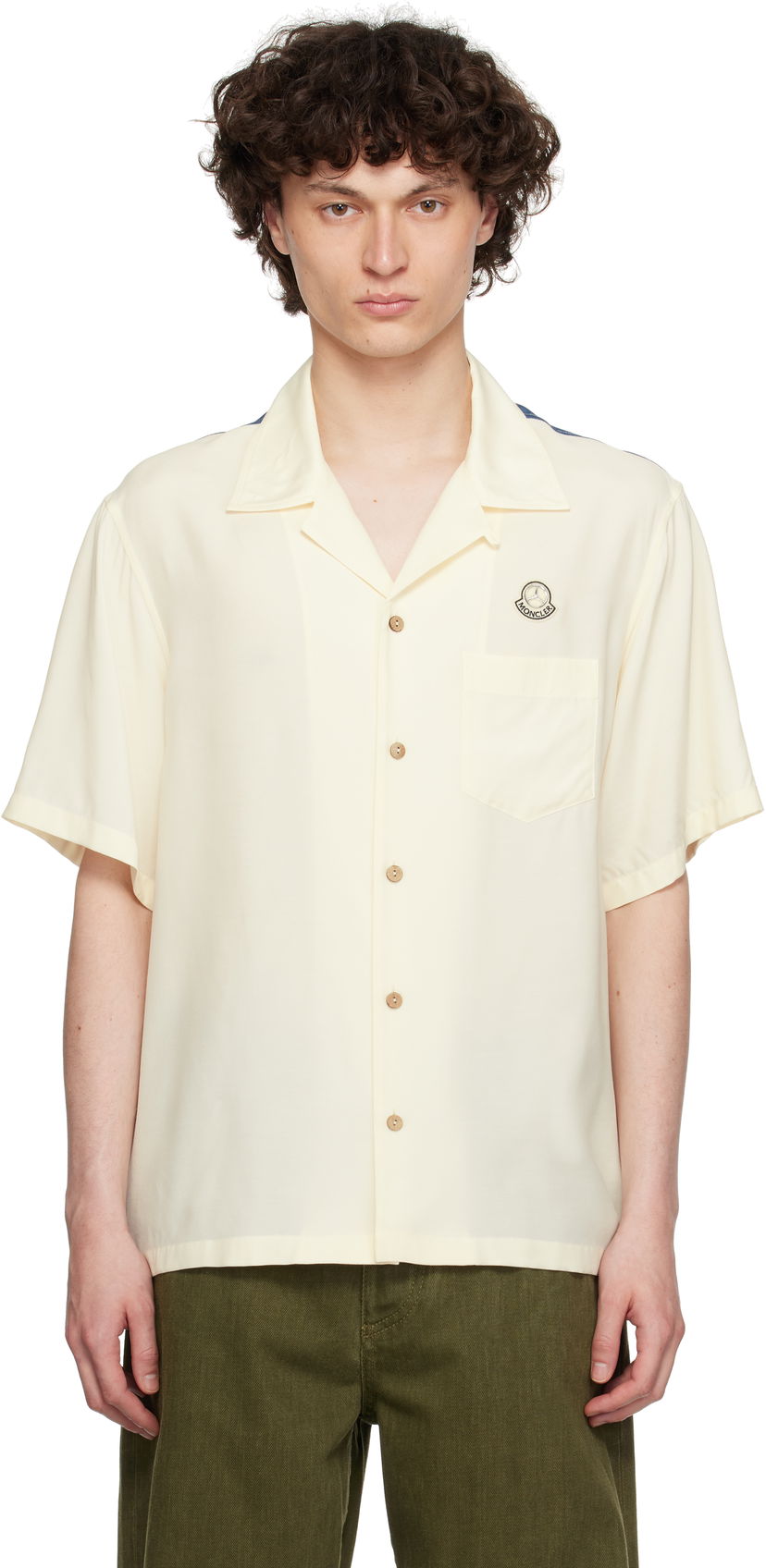 Paita Moncler Moncler Genius Mercedes-Benz by NIGO Satin Shirt Keltainen | K14012F00001M5921