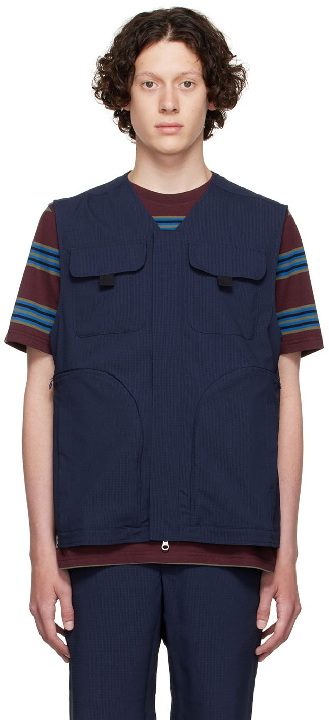 Liivi WOOD WOOD Utility Pocket Zip Vest Tummansininen | 12225905-1281