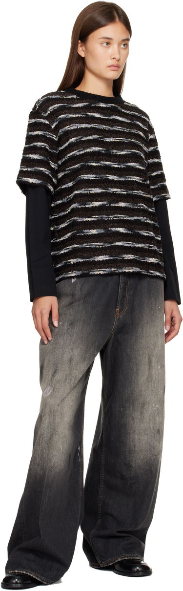 Villapaita Andersson Bell Textured Striped Short-Sleeve Layered Sweater Monivärinen | atb1373u, 3