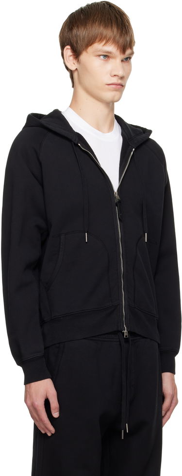 Huppari Tom Ford TOM FORD Cotton Zip Hoodie Musta | JDL010-JMC072, 1