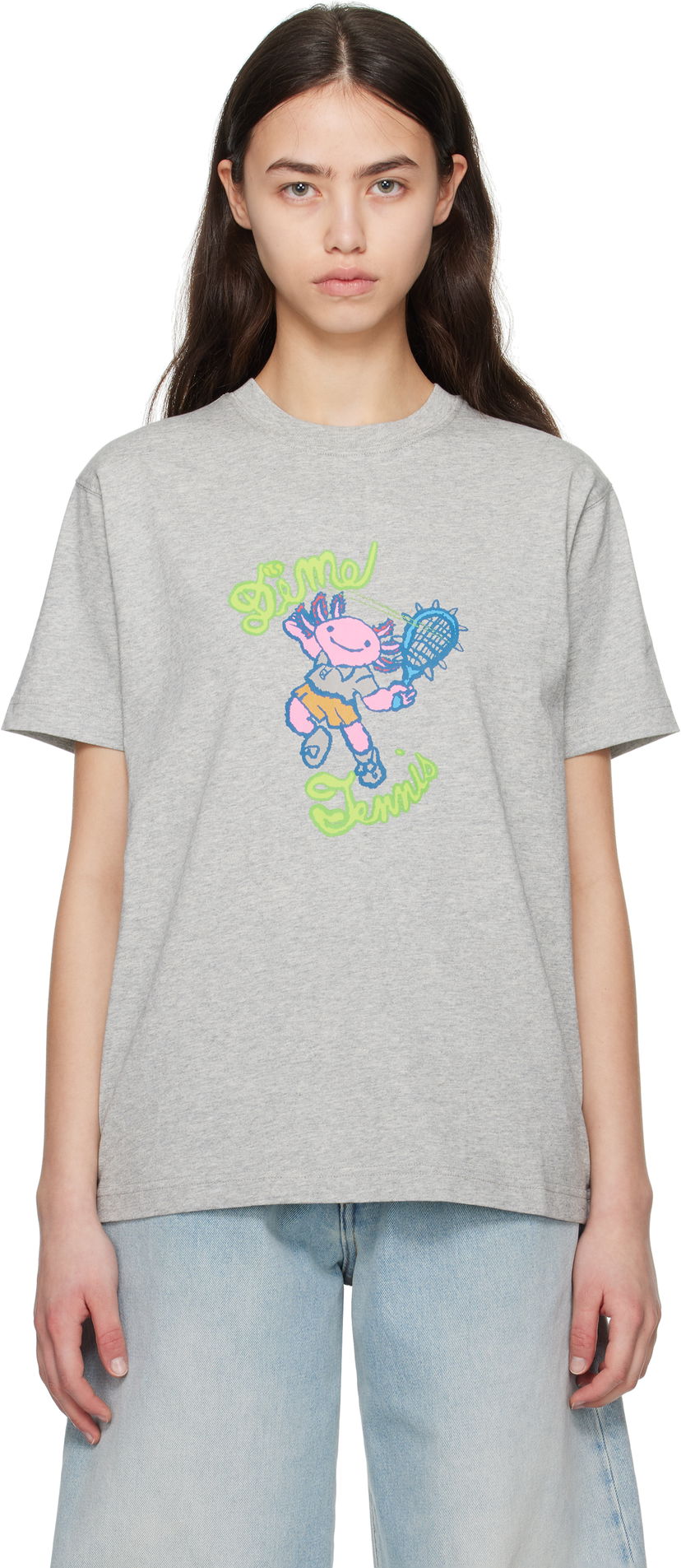 T-paita Dime Dime Axolotl Graphic T-Shirt Harmaa | DIME2SP2551GRY