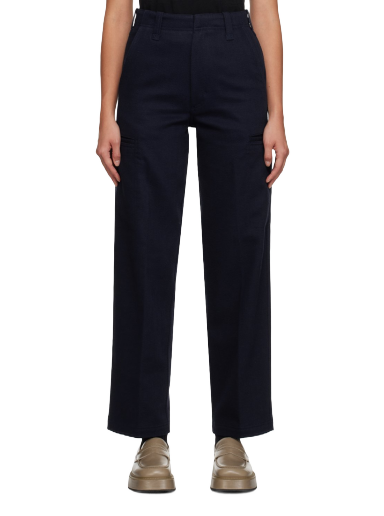 Housut AMI Wide Leg Trousers Tummansininen | FTR300.CO0011