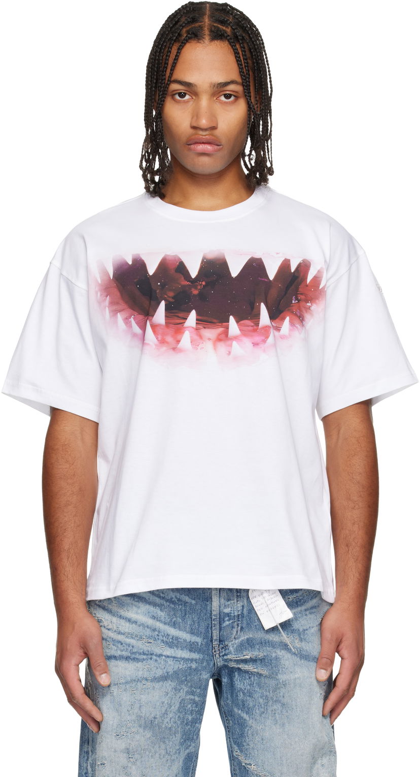 T-paita Diesel Shark Mouth Graphic T-shirt Valkoinen | A19617-0PLAT-100