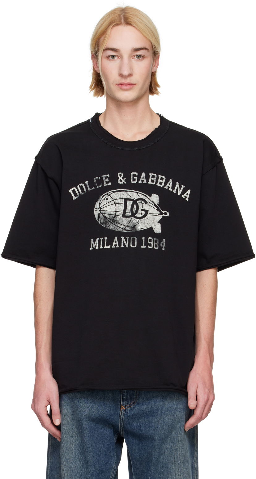 T-paita Dolce & Gabbana Dolce&Gabbana Cotton T-Shirt With Print Musta | G8RF4TG7NSX
