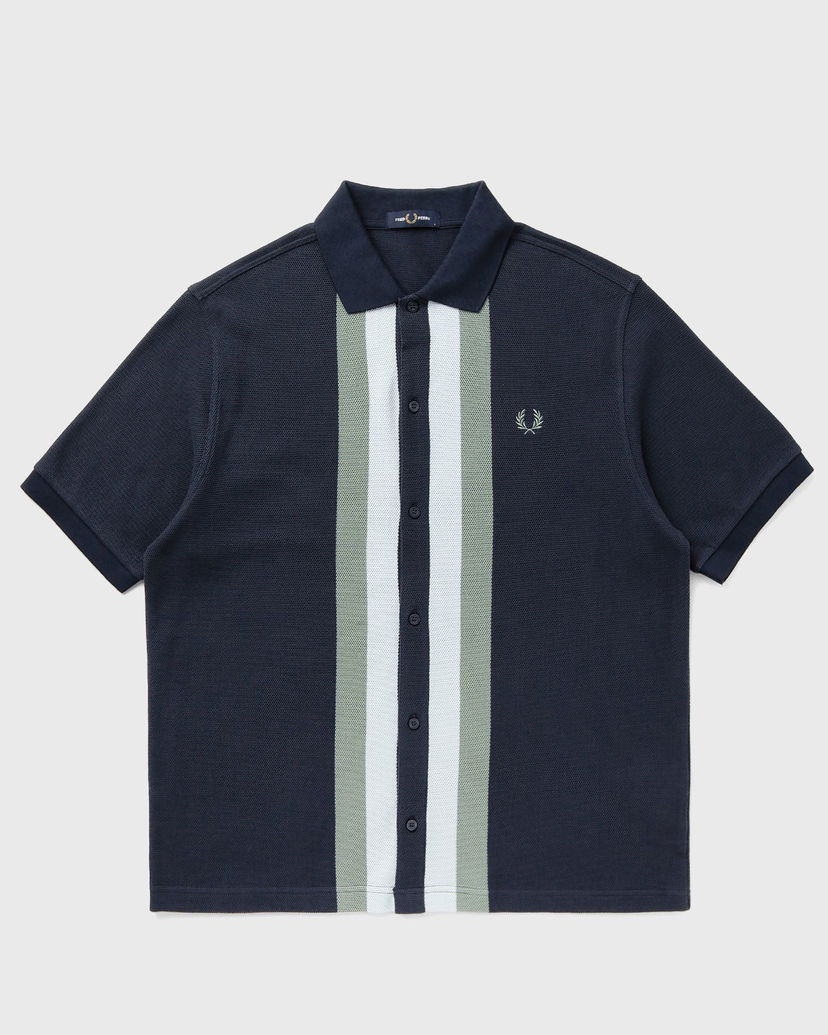 Poolopaita Fred Perry Paneled Button-Through Polo Shirt Tummansininen | M8522-738