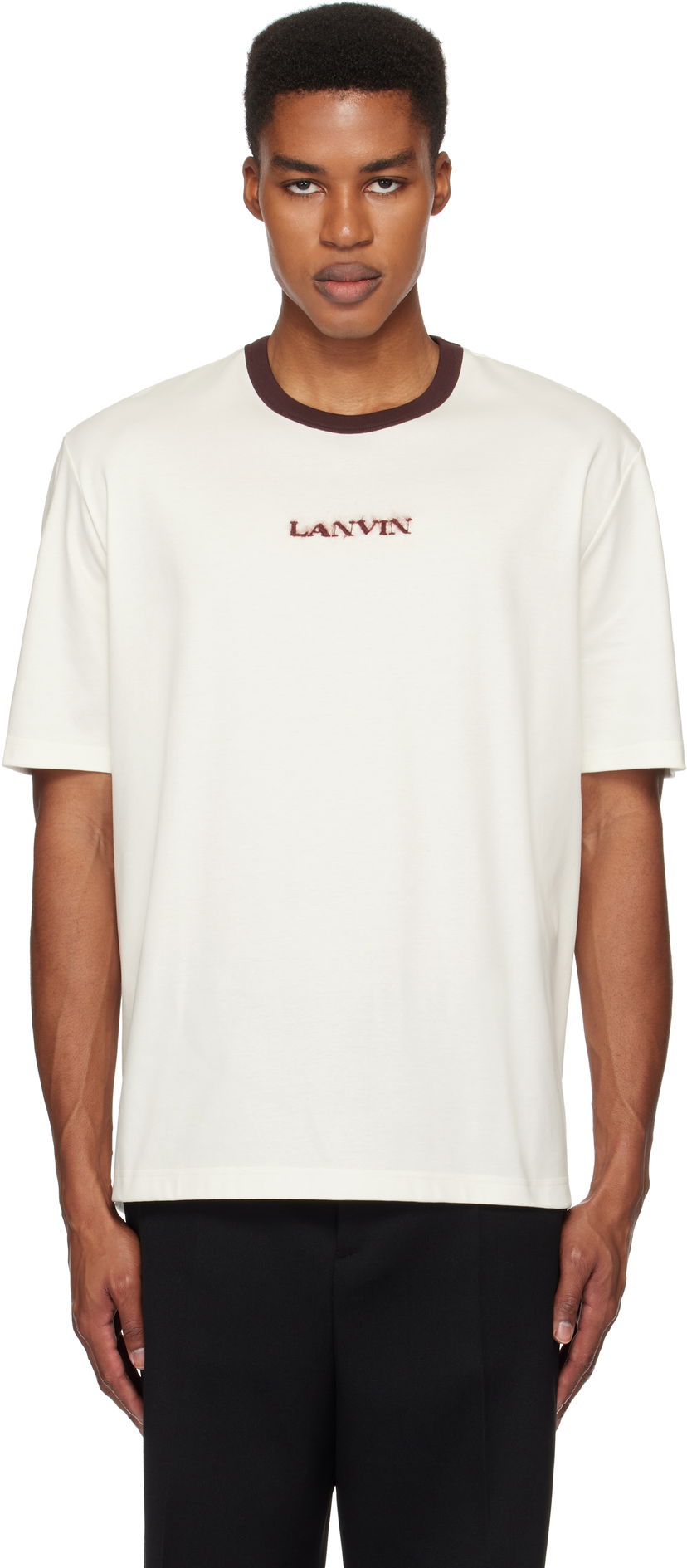 T-paita LANVIN Lanvin Mohair Logo T-Shirt Valkoinen | RM-TS0032-J154-H24
