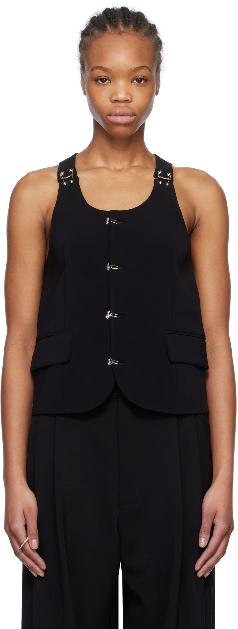 Liivi We11done We11done Hook Vest Musta | WD-VT0-25-022-W-BK