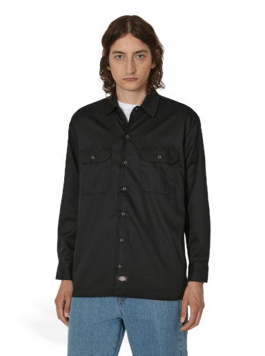 Paita Dickies Work Longsleeve Shirt Musta | DK0A4Y26 BLK1