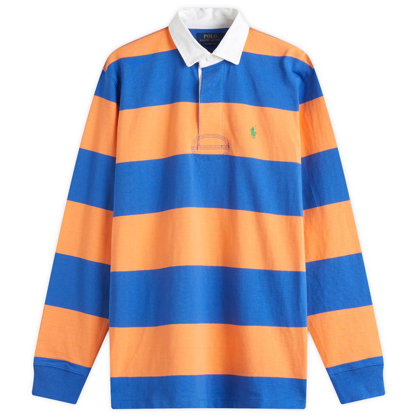 Poolopaita Polo by Ralph Lauren Ralph Lauren Long Sleeve Rugby Shirt, Size Large Oranssi | 710900566017