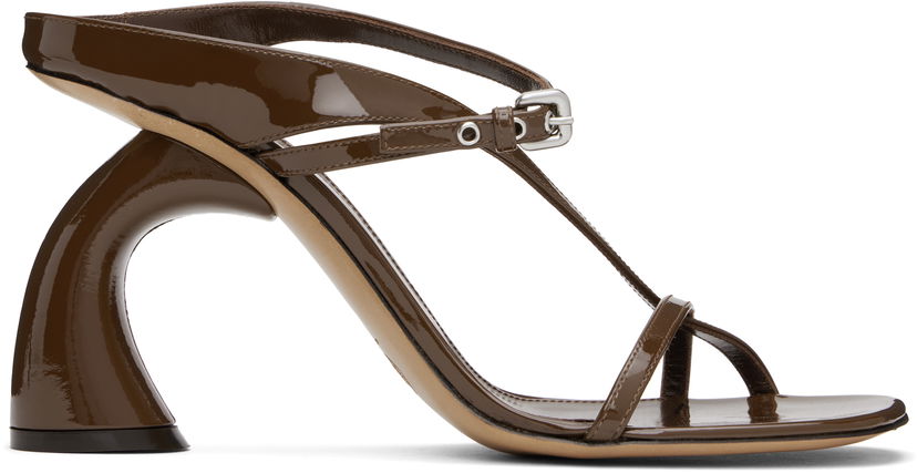 Kengänhoito Dries Van Noten Dries Van Noten Strappy Sculptural Heeled Sandals Ruskea | WS251-1623-189