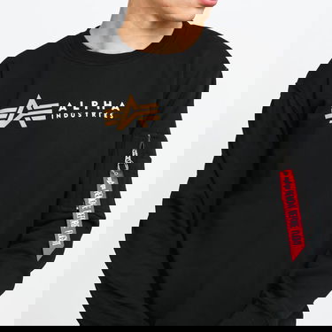 Villapaita Alpha Industries Alpha Label Sweater Musta | 118312 03, 2