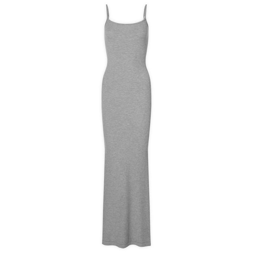 Mekko SKIMS Soft Lounge Long Slip Dress Harmaa | AP-DRS-0596-HG