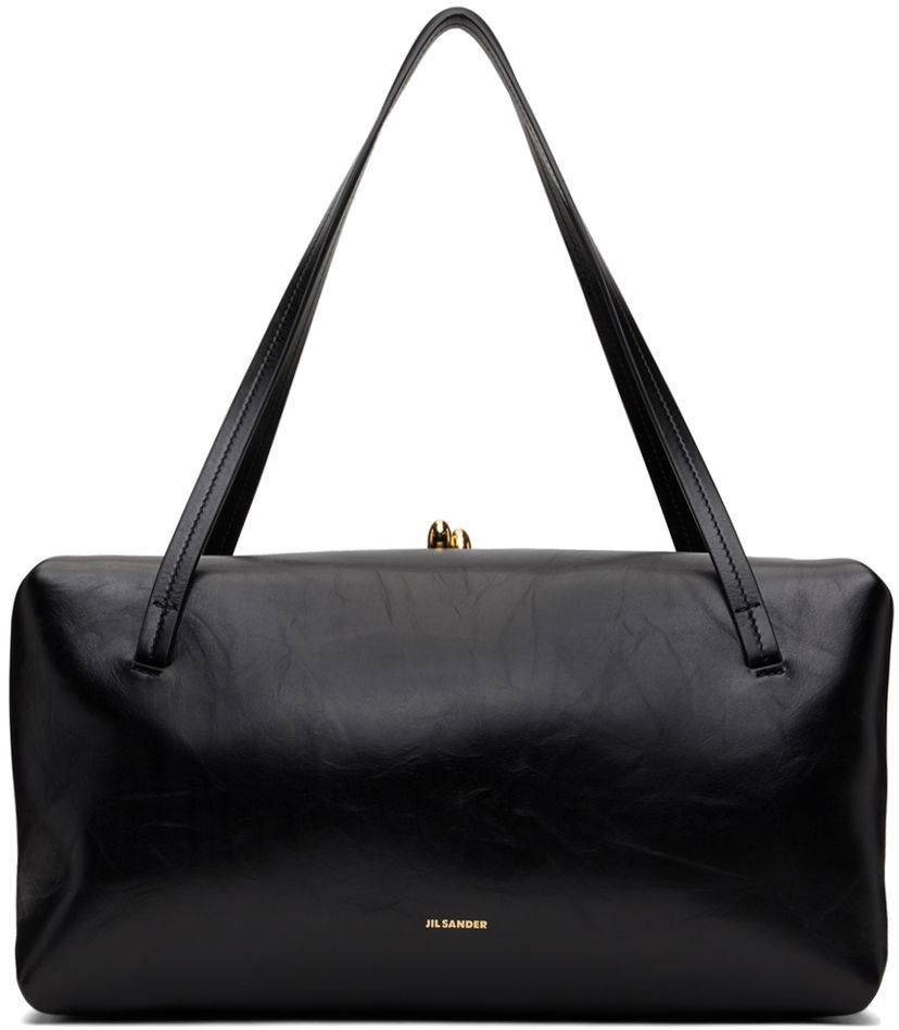 Olkalaukku Jil Sander Pillow Handle Leather Shoulder Bag Musta | J08WD0065_P5636