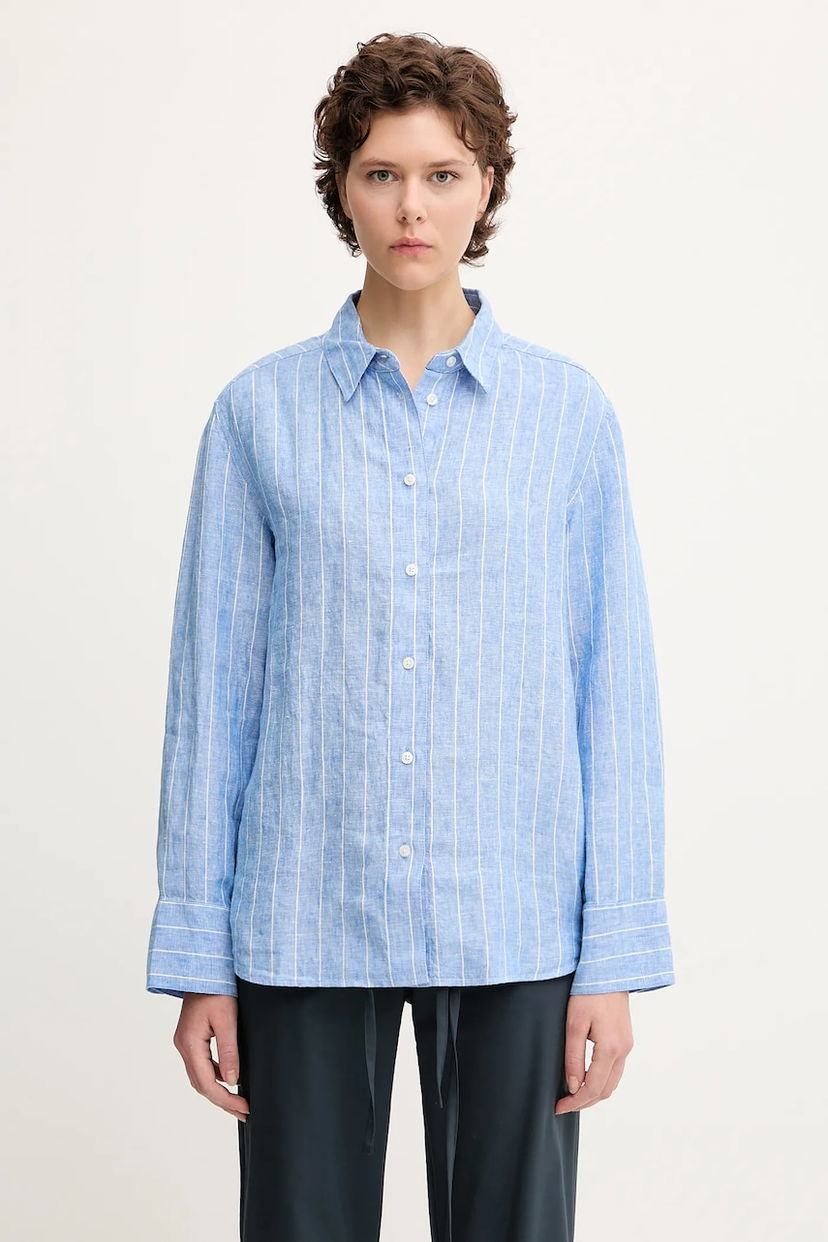 Paita Samsoe Samsoe Samsoe Samsoe SANOT Relaxed Linen Shirt Sininen | F25100015