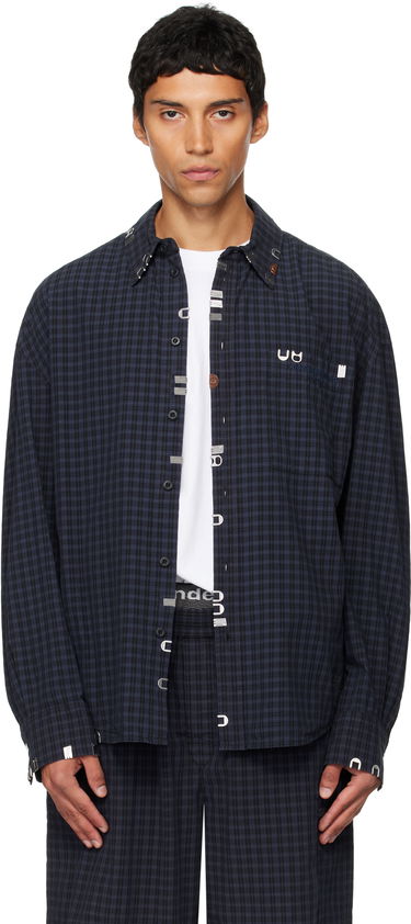 Paita Alexander Wang Alexander Wang Boxy Check Shirt Tummansininen | 6WC3251093, 0