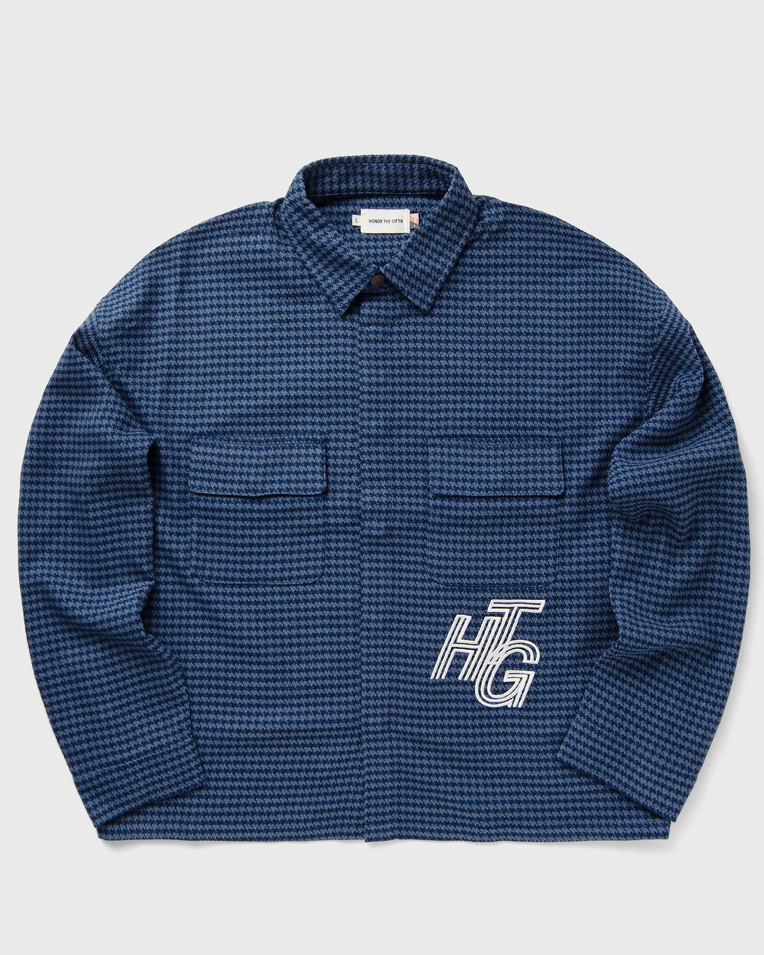 Paita Honor The Gift Houndstooth Overshirt Sininen | HTG240460-NAVY, 0