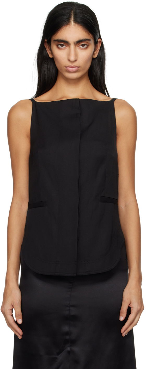 Tankkitoppi Loulou de Saison Loulou de Saison Mihant Square Neck Camisole Musta | MIHANT