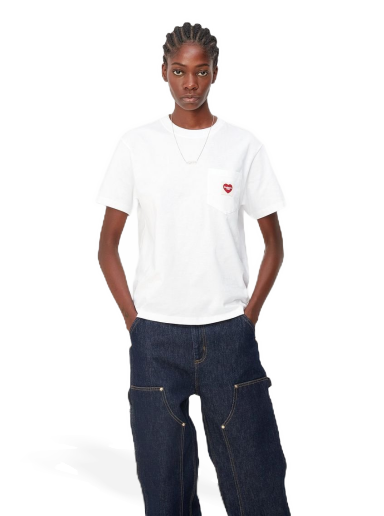 T-paita Carhartt WIP Pocket Heart T-Shirt Valkoinen | I032180_02_XX
