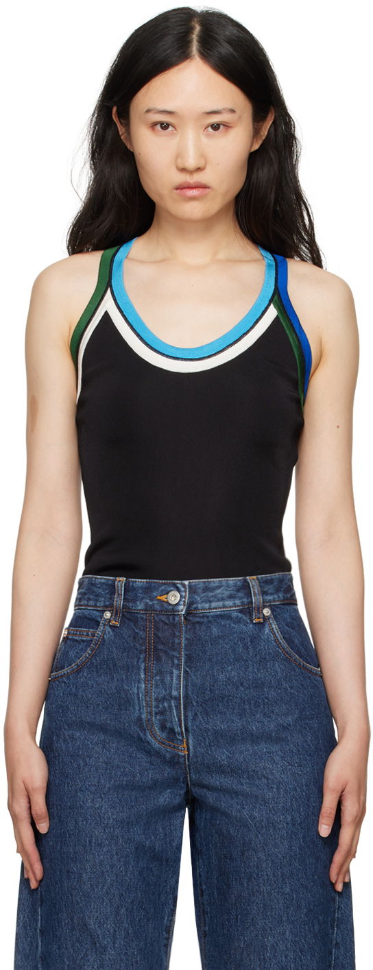 Tankkitoppi FERRAGAMO Contrasting Trim Tank Top Musta | 112787 - 776049