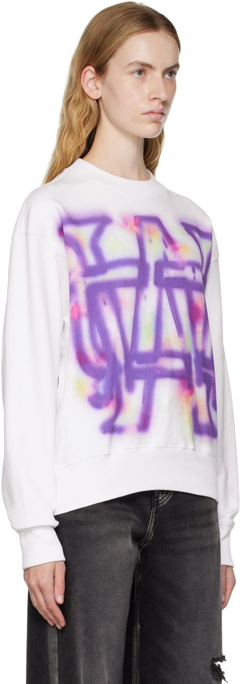 Villapaita We11done We11done Rainbow Symbol Sweatshirt Valkoinen | WD-TS3-22-829-U-WH, 1