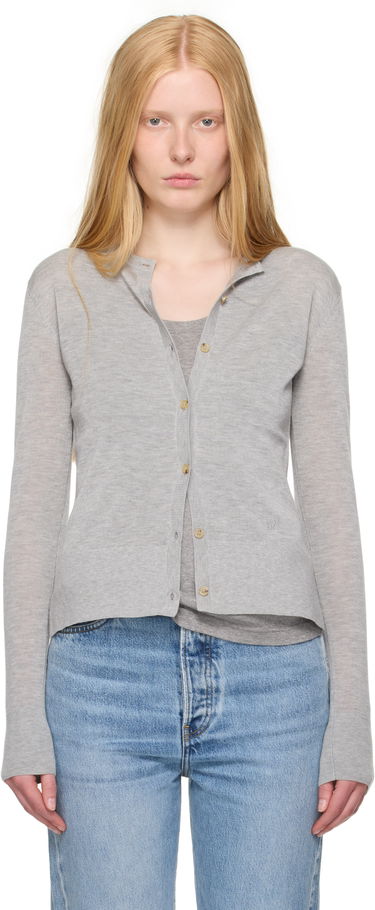 Villapaita TOTEME TOTEME Fine Knit Cardigan Harmaa | 243-WRT0329-YA0079, 0