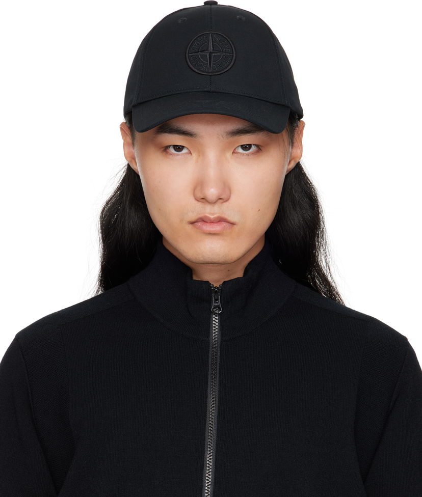 Korkki Stone Island Stone Island Cotton Reps Cap Musta | S15 9100013 S0248
