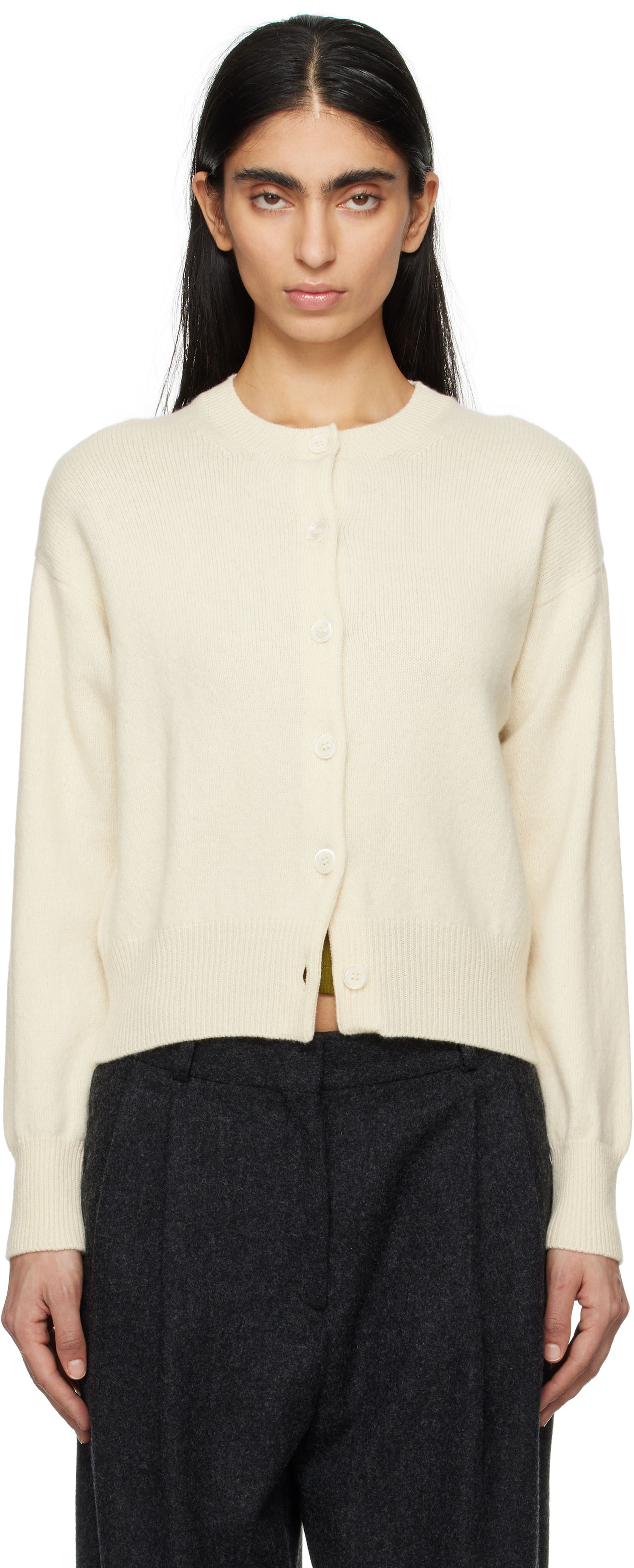 Villapaita &Daughter &Daughter Ada Crewneck Cardigan Valkoinen | HKN03905, 0