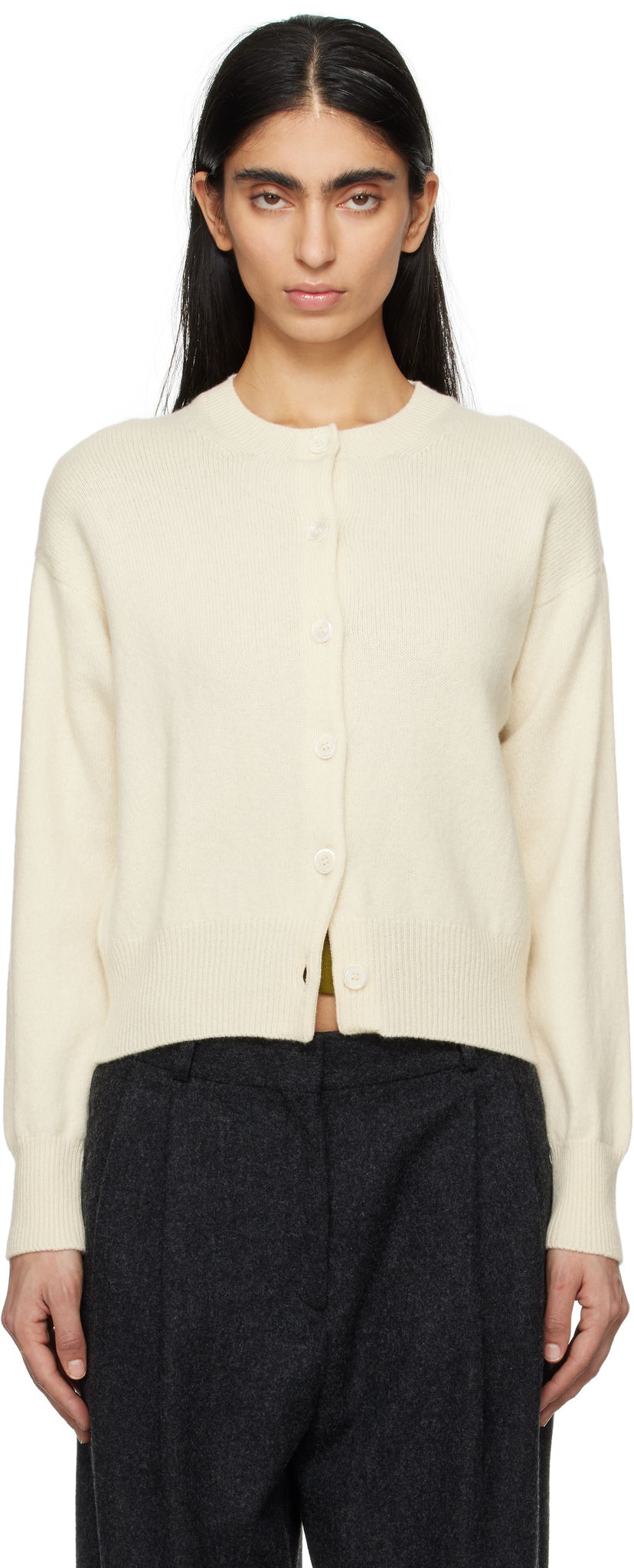 Villapaita &Daughter &Daughter Ada Crewneck Cardigan Valkoinen | HKN03905