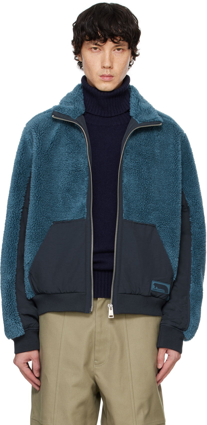 Takki MAISON KITSUNÉ Fleece Jacket Sininen | NM02101WM2012