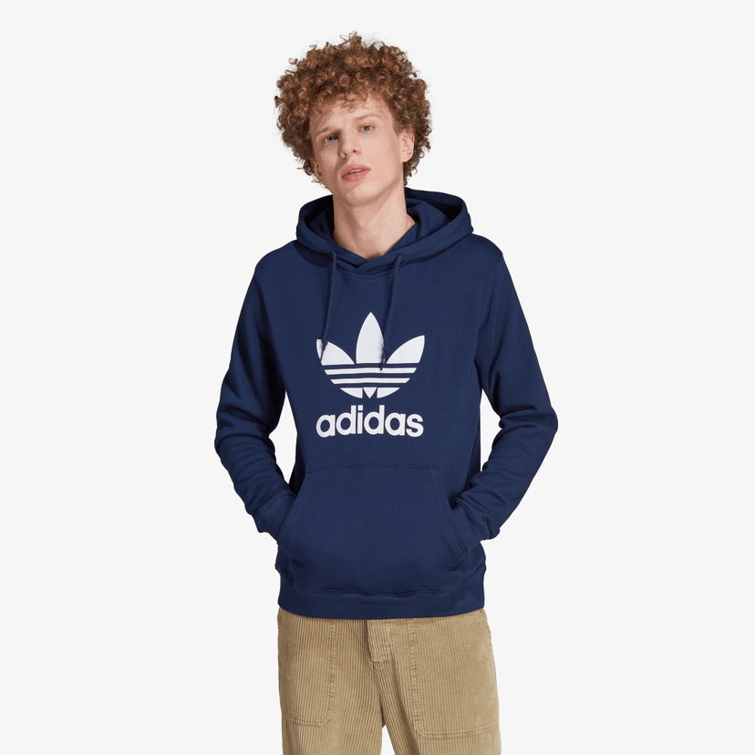 Huppari adidas Originals Adicolor Classics Trefoil Hoodie Tummansininen | IM4496