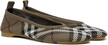 Mekko Burberry Burberry Check Ballerina Flats Ruskea | 8101054, 3