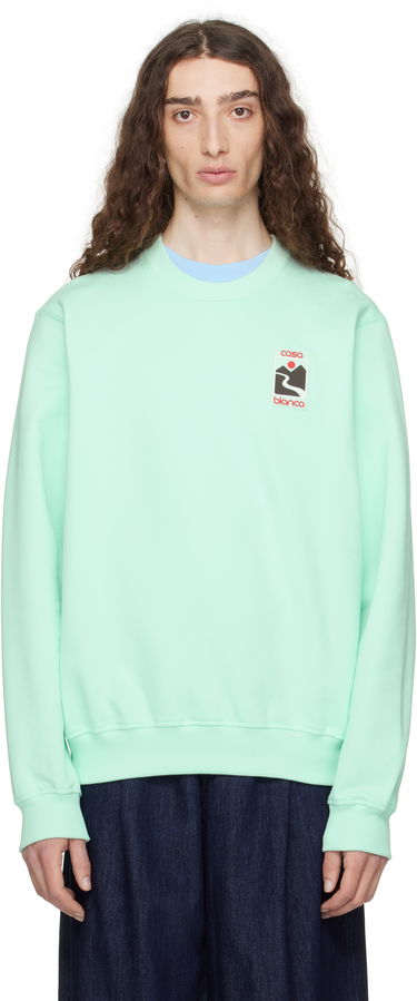Huppari Casablanca Casablanca Sunset Valley Sweatshirt Vihreä | MPF25-JTP-293-04, 0