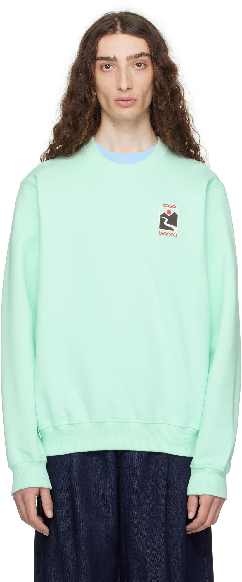 Huppari Casablanca Casablanca Sunset Valley Sweatshirt Vihreä | MPF25-JTP-293-04