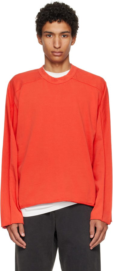 T-paita Entire Studios Heavy Raglan Raw-Edge Long Sleeve T-shirt Oranssi | ES2486CH, 0